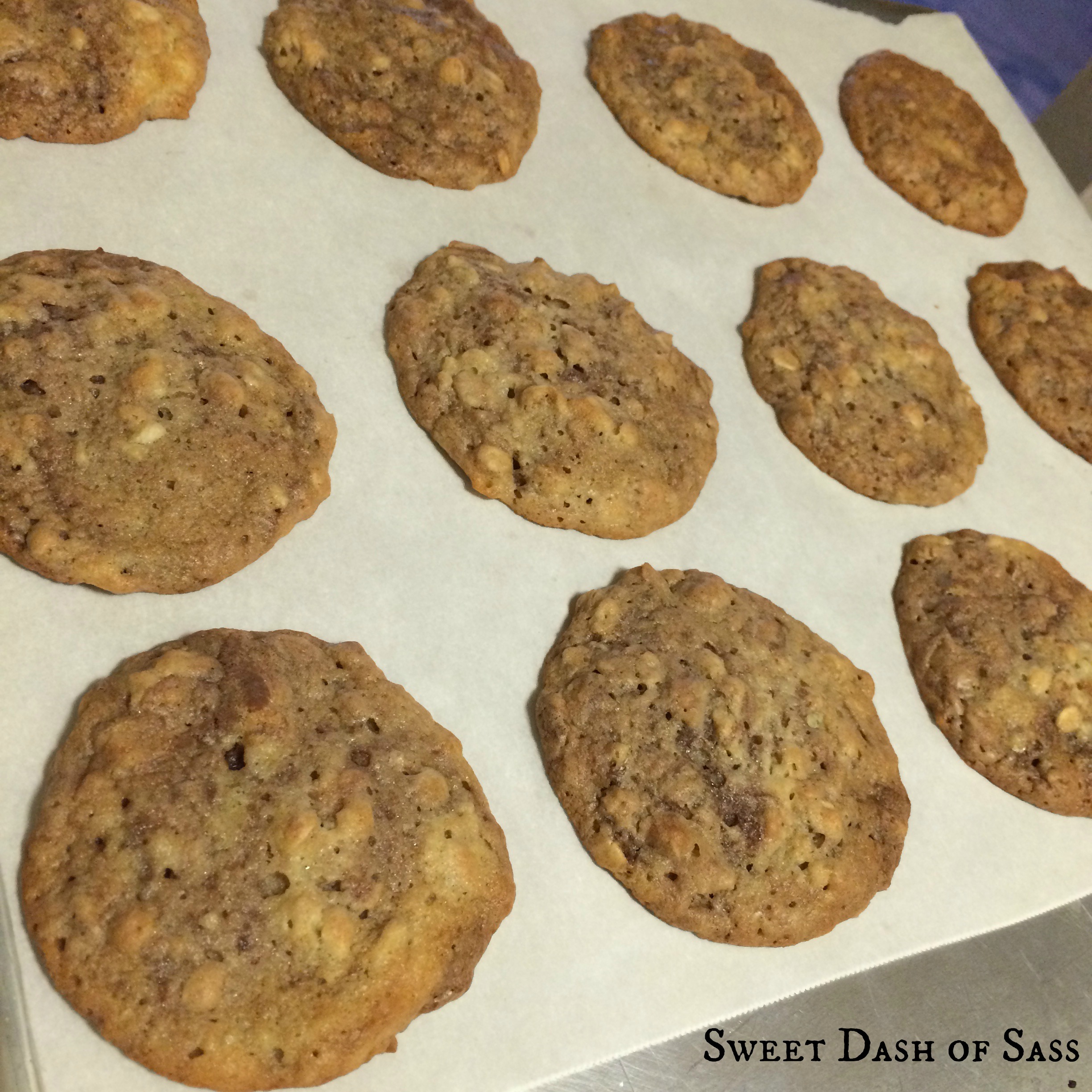 Banana Nutella Cookies -- These were a fan favorite this holiday season.  #25DaysCookieStyle www.SweetDashofSass.com