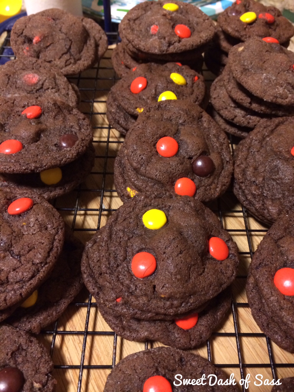 Reese's Pieces Chocolate Cookies